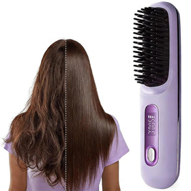 oo&ylyuelang mini hair straightener in hand, cordless travel-ready design for short hair.