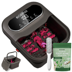 OOAMBB collapsible foot spa with touch screen control for easy adjustments.