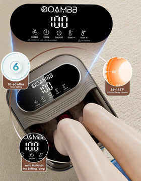 OOAMBB compact foot spa folds flat for storage or travel.
