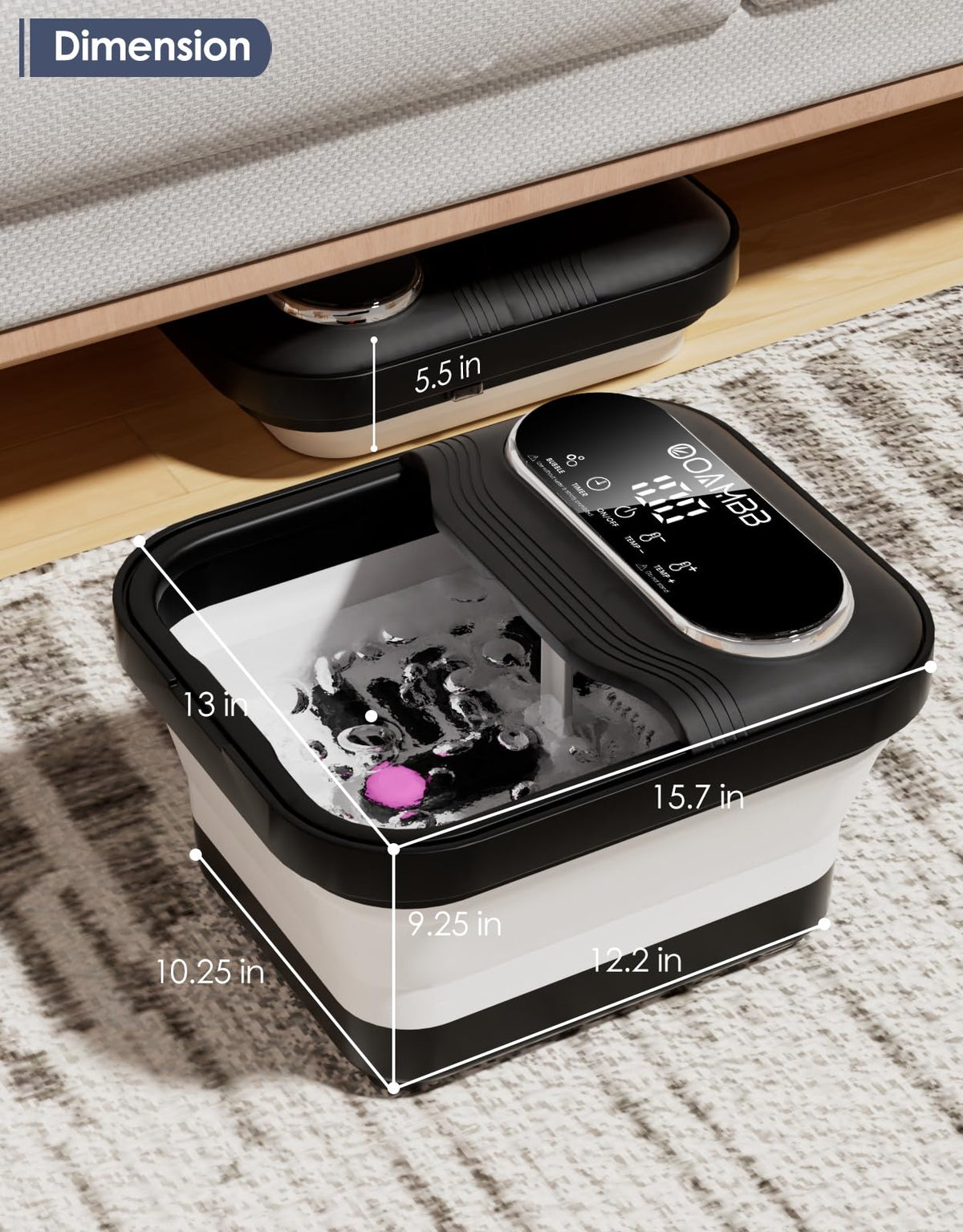 OOAMBB integrated handle and support rod prevent accidental folding.