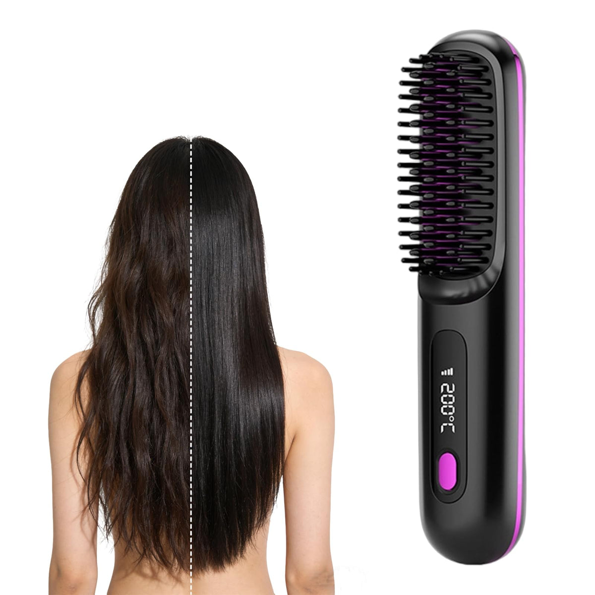 oo&ylyuelang mini hair straightener for short hair delivers fast, even heat for quick touchups.