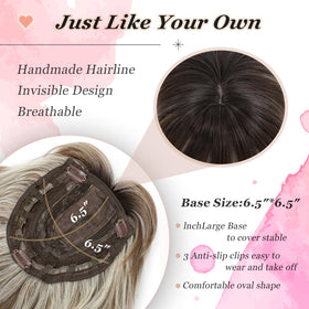 OOPPOO hair topper 20-inch curly-wavy texture for instant style with soft matte finish