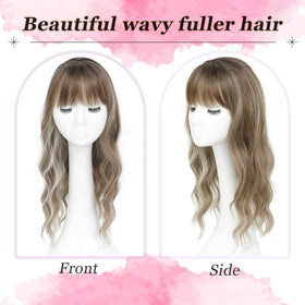 OOPPOO hair topper anti-slip clips ensure secure wear during daily activities