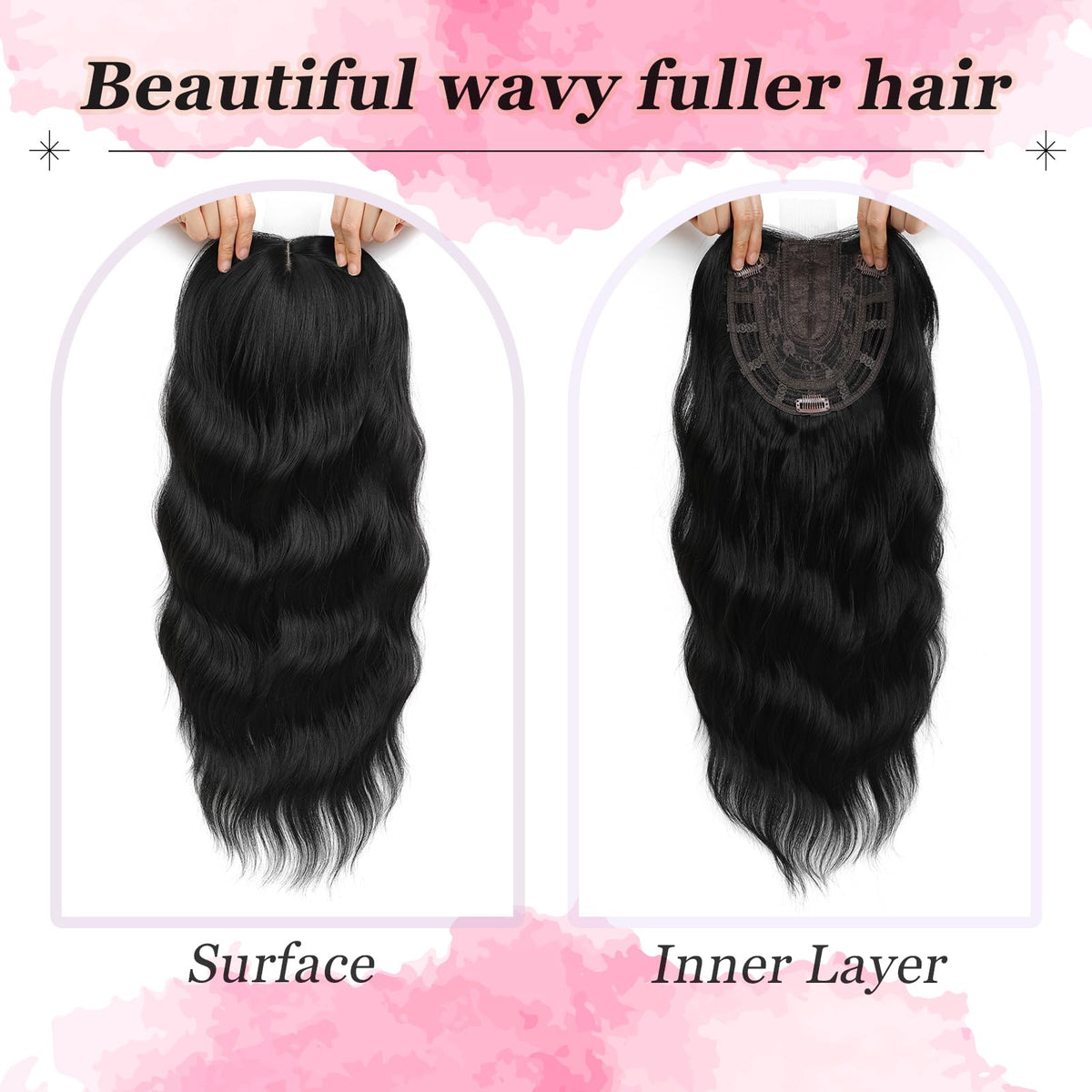 OOPPOO hair topper high-density coverage blends naturally with thinning hair.