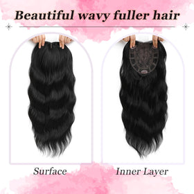 OOPPOO hair topper high-density coverage blends naturally with thinning hair.