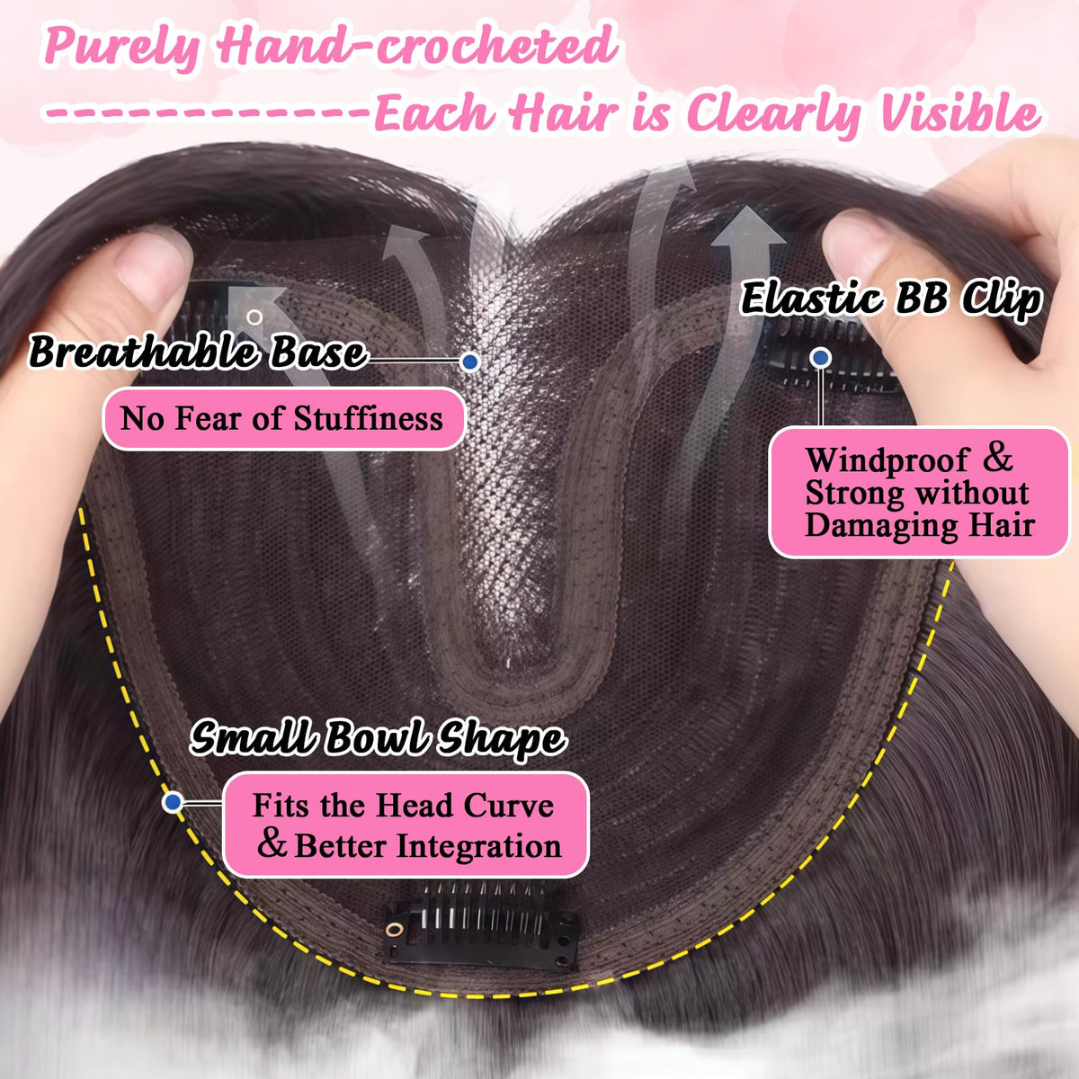 OOPPOO hair topper thinning crown cover for seamless day-to-day concealment