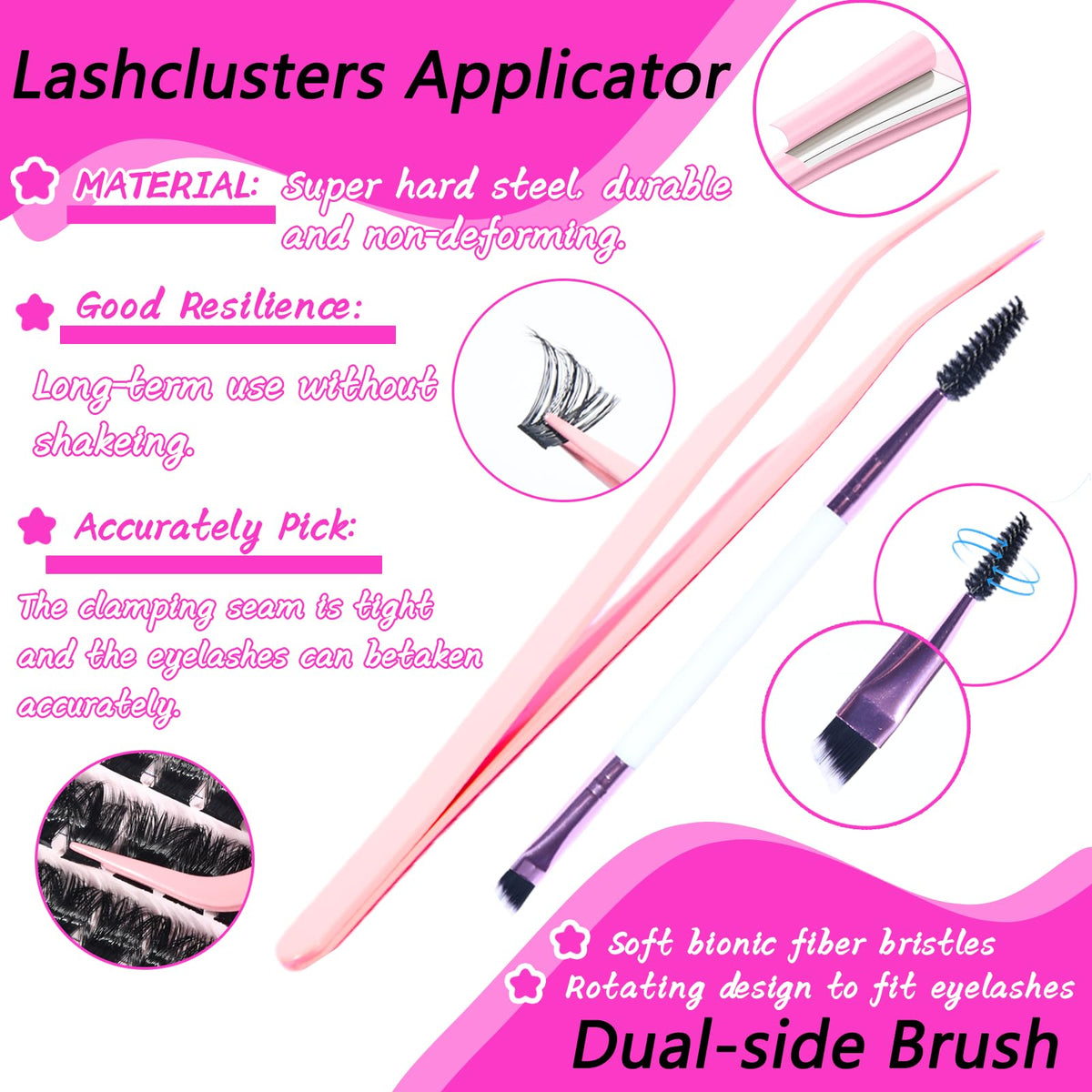 OOPPOO Lash Brush helps brush and separate lashes