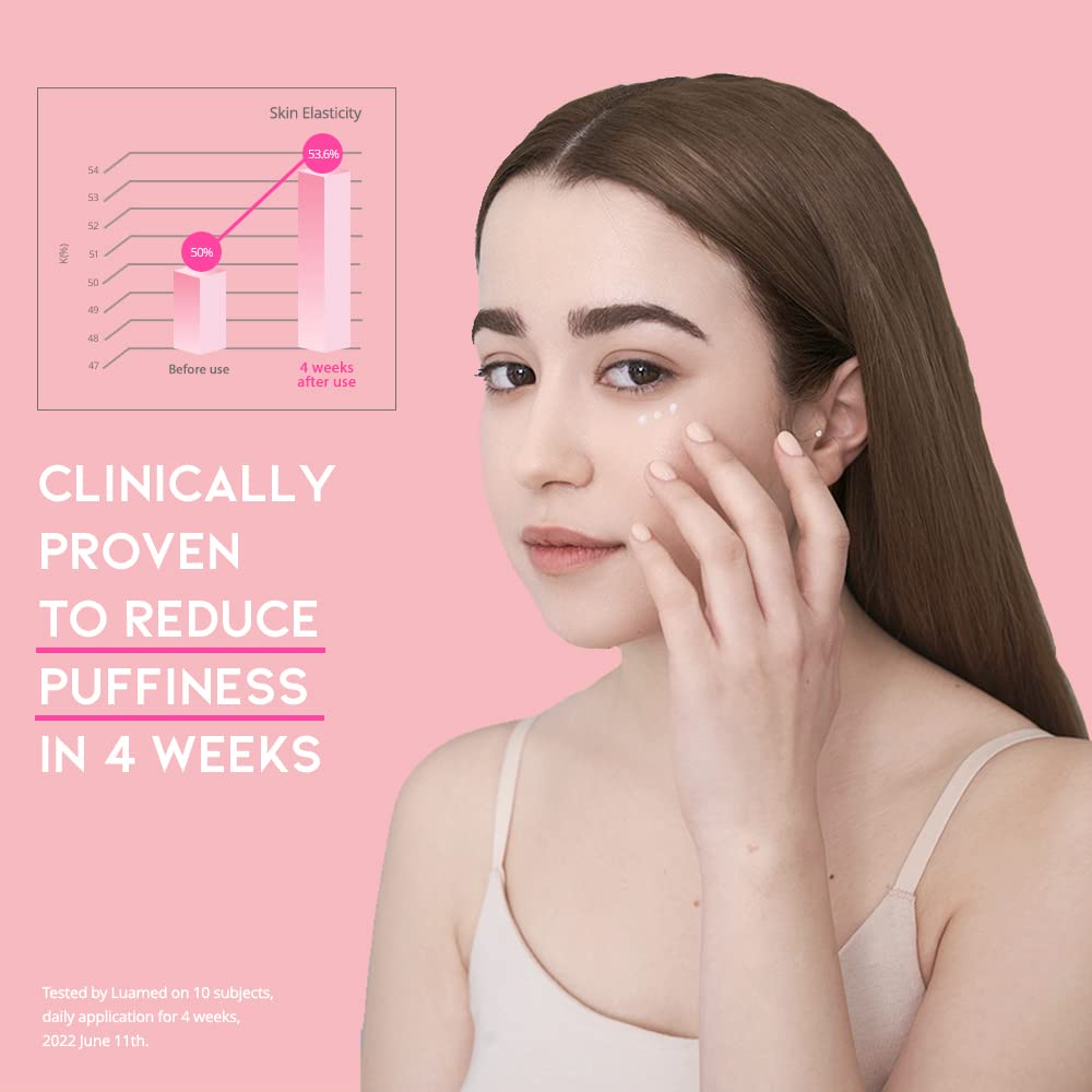 OOTD caffeine under-eye cream being applied to reduce puffiness and dark circles.