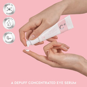 OOTD caffeine under-eye cream pump enables easy, precise application.