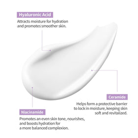 Ingredients panel for OOTD ceramide-niacinamide-hyaluronic-acid formula