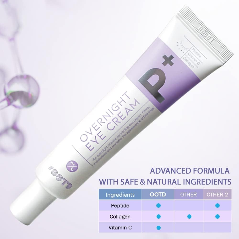 Close-up of OOTD eye cream texture shows smooth, fast-absorbing formula.