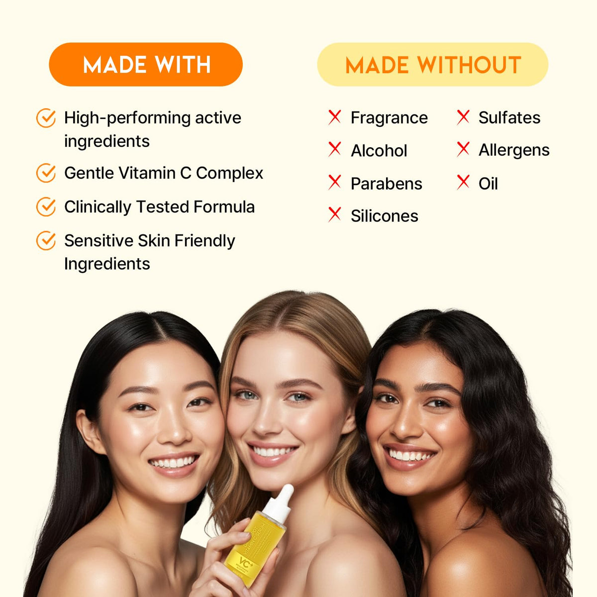 OOTD Vitamin C Serum glow effect on skin before and after