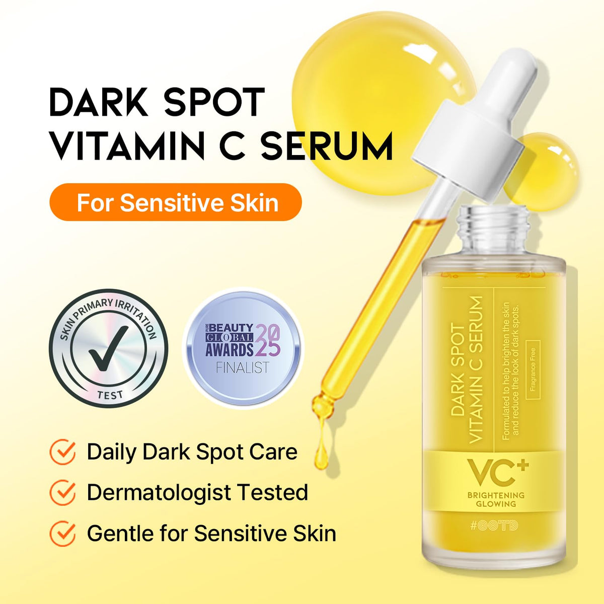 OOTD Vitamin C Serum sealed cap closeup in premium packaging