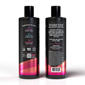 A spa-like setup with OOZE Passion Fruit Bubble Bath and calm ambiance