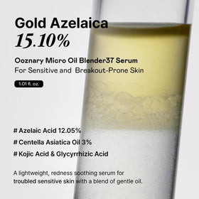 OOZNARY Azelaic Micro Oil Blender 37 serum dropper close-up enables precise application