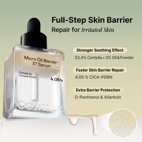 OOZNARY micro-oil texture close-up showing lightweight hydration application.