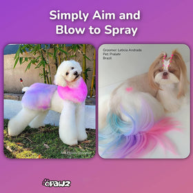 OPAWZ Non-toxic pet dye on clean fur provides washable color options