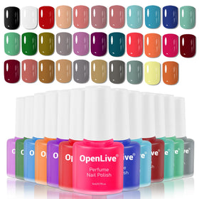 OpenLive 32-color nail polish set display for versatile DIY nails