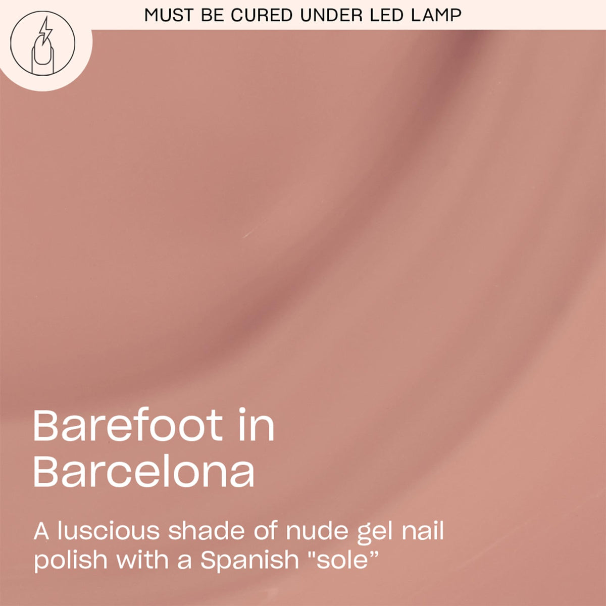 OPI GelColor Barefoot in Barcelona brush application demonstrates smooth, even coverage