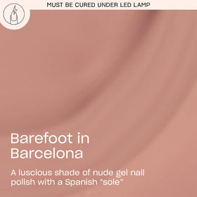 OPI GelColor Barefoot in Barcelona brush application demonstrates smooth, even coverage