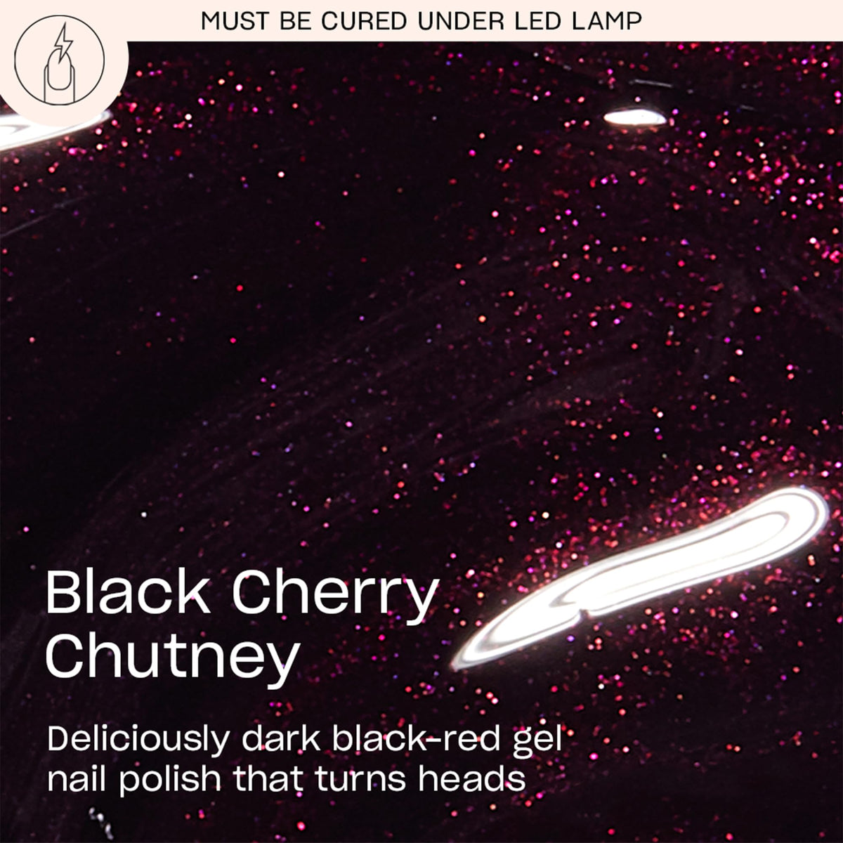 OPI GelColor brush applies Black Cherry Chutney for even, smooth coverage.