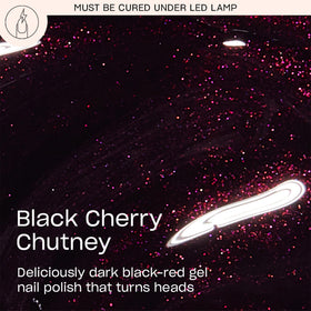 OPI GelColor brush applies Black Cherry Chutney for even, smooth coverage.