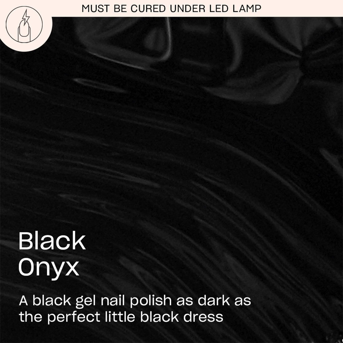 Close-up of the OPI GelColor Black Onyx cap and label highlighting premium branding