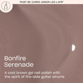 OPI GelColor Bonfire Serenade brush-stroke swatch reveals smooth, even coverage.
