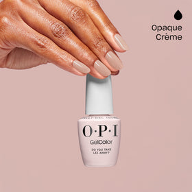 OPI GelColor nude finish provides even coverage and long-lasting shine