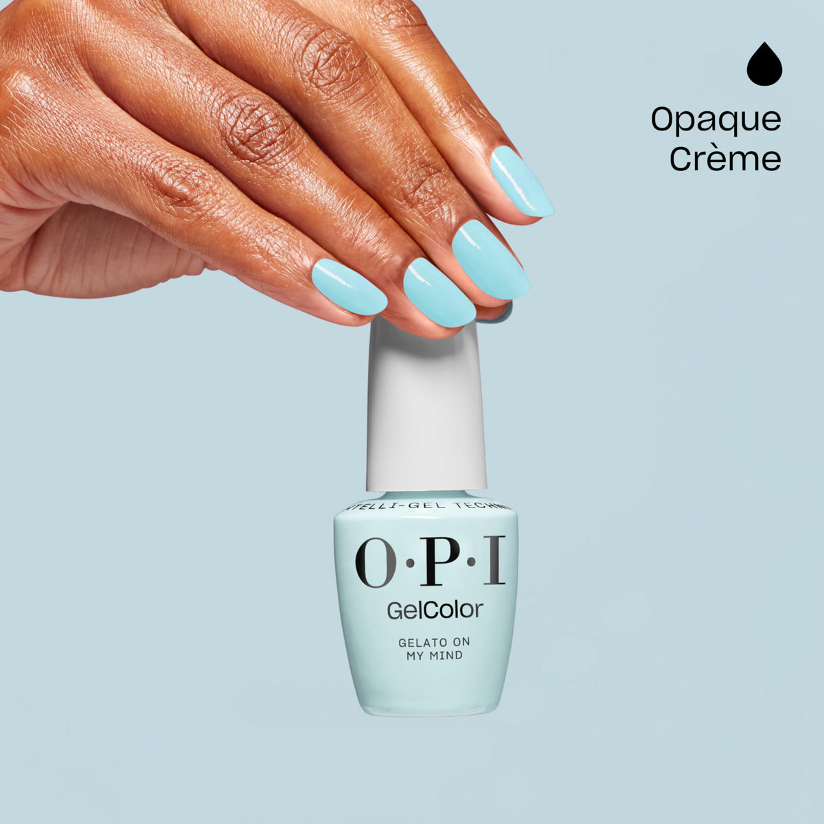 OPI GelColor Gelato on My Mind application demonstrates smooth, even coverage.