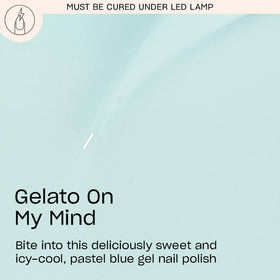 OPI GelColor Gelato on My Mind nail swatches with a glossy, even finish.