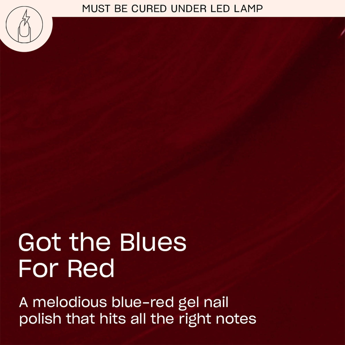 OPI GelColor Got the Blues for Red application brush gliding smoothly for even coverage.
