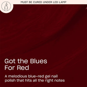 OPI GelColor Got the Blues for Red application brush gliding smoothly for even coverage.
