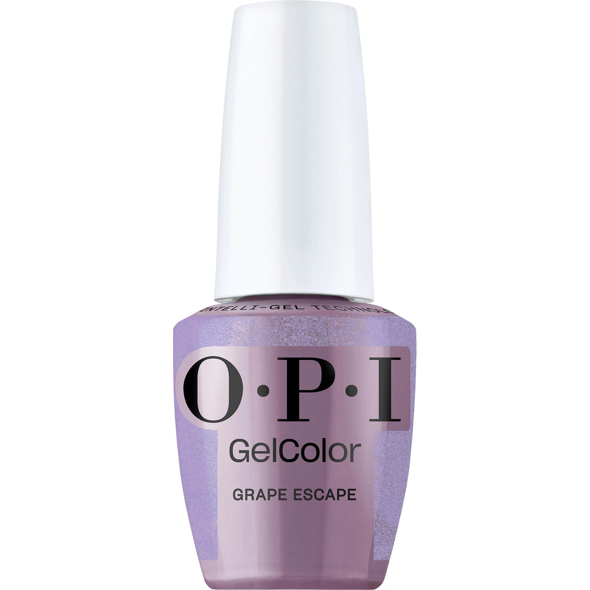 OPI GelColor Grape Escape bottle-front shows a glossy, long-lasting finish.