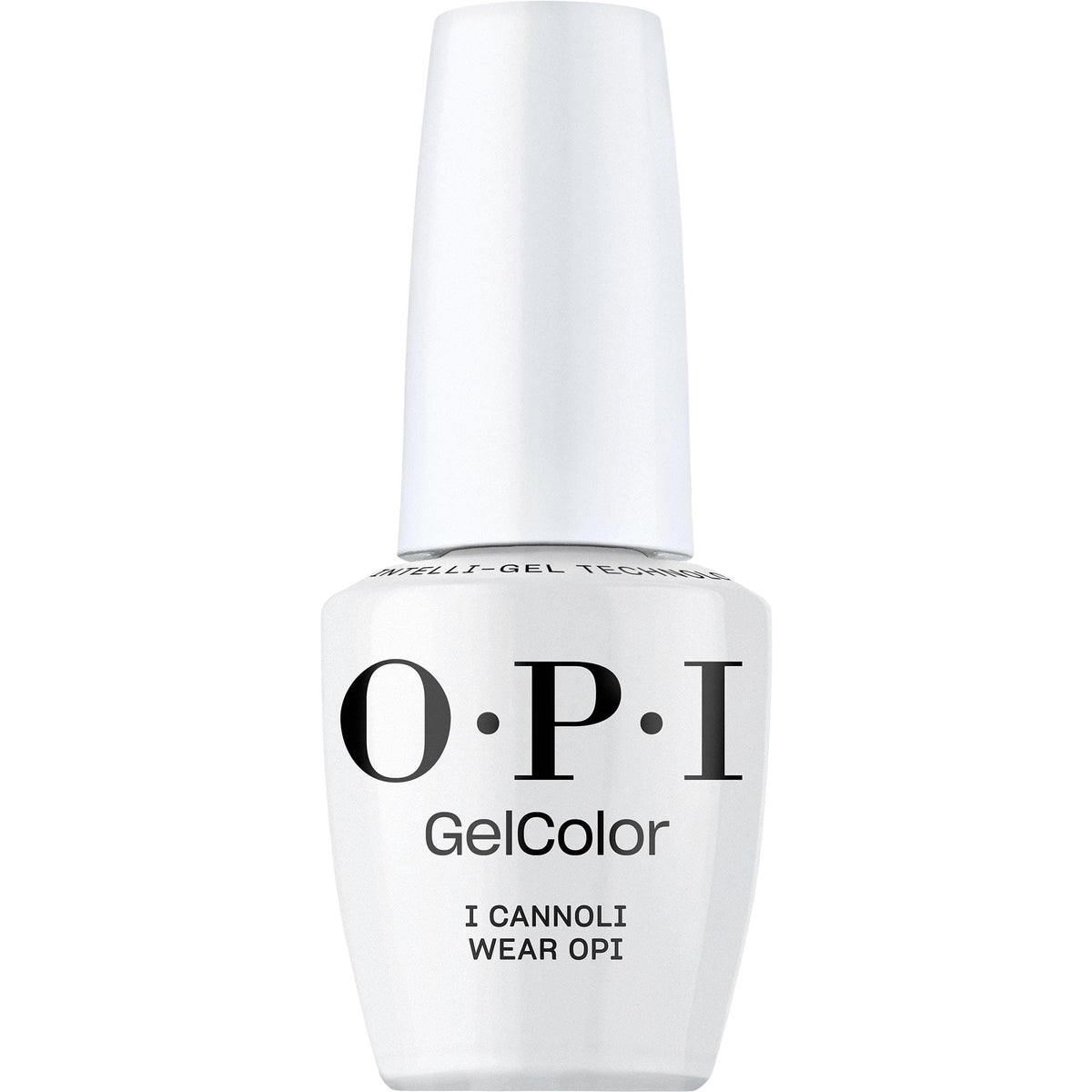 OPI GelColor I Cannoli Wear bottle shows rich opaque gray for salon-ready nails.