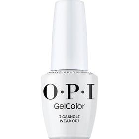 OPI GelColor I Cannoli Wear bottle shows rich opaque gray for salon-ready nails.