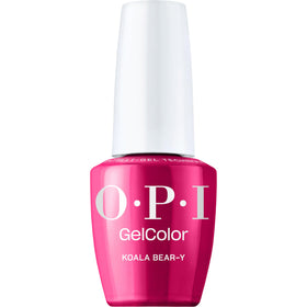 OPI GelColor Koala Bear-y bottle close-up shows vibrant color and shine