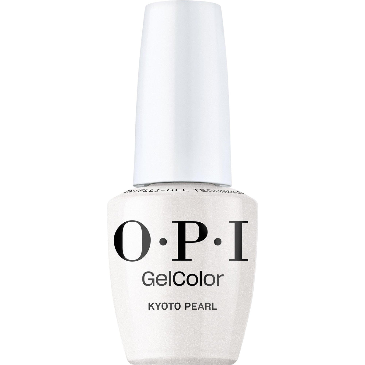 OPI GelColor Kyoto Pearl swatch shows creamy white pearl shimmer for precision color