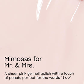 OPI GelColor Mimosas for Mr. & Mrs nail-application showing smooth coverage.