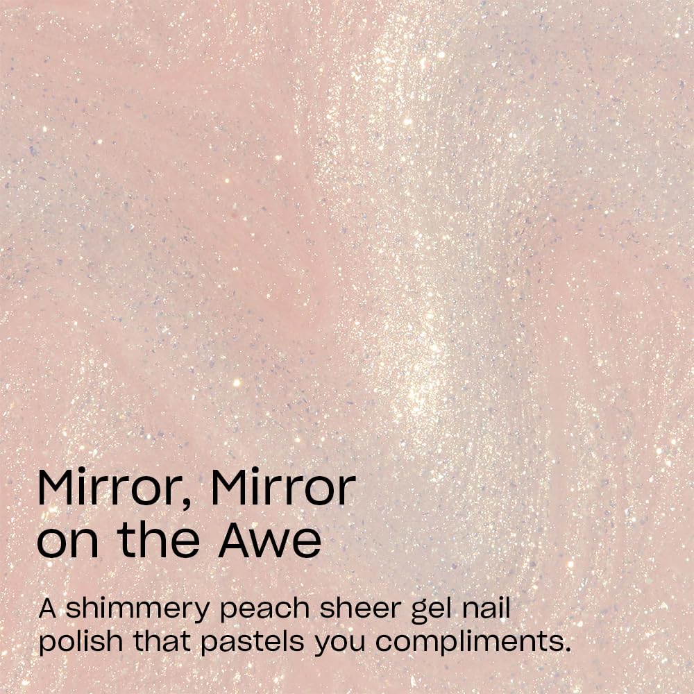 OPI GelColor Mirror, Mirror on the Awe gold shimmer detail for luxe shine