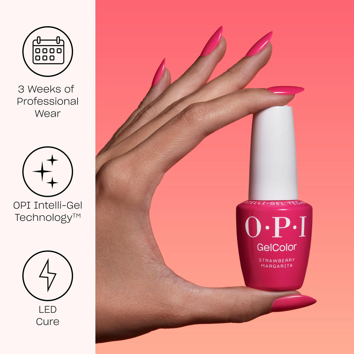 OPI GelColor Mirror, Mirror on the Awe semi-sheer peach glow on nails