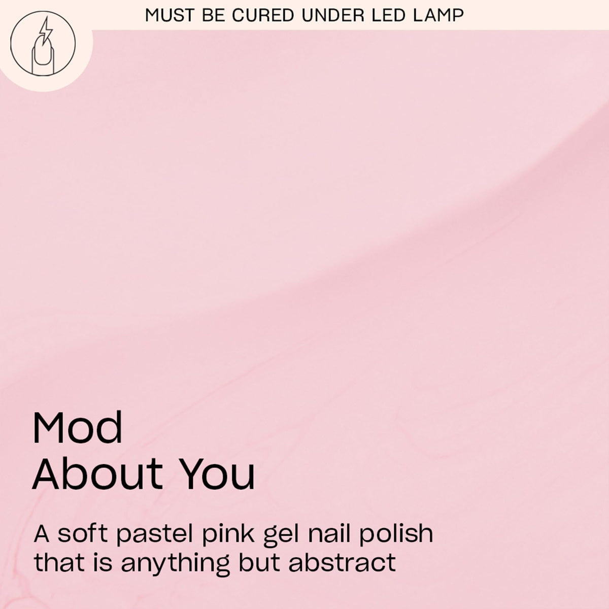OPI GelColor Mod About You bottle side view highlights opaque color for long-lasting wear.
