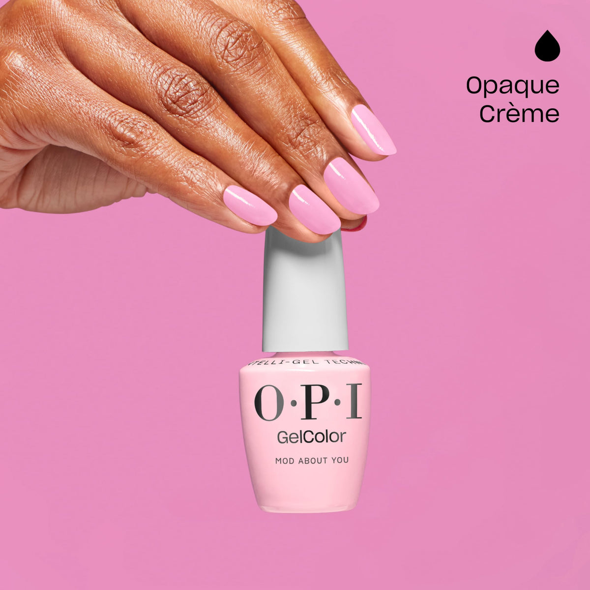 OPI GelColor Mod About You cap closeup showcases precise control for easy nail art.