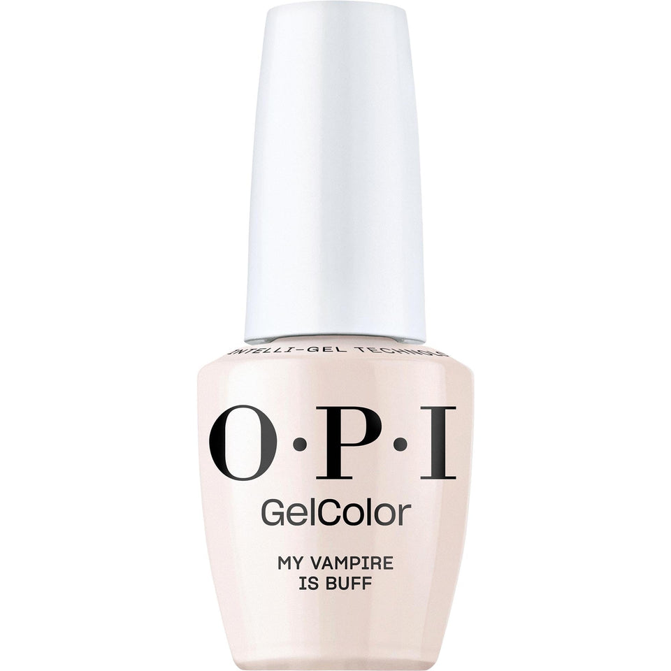 OPI GelColor My Vampire is Buff bottle shows the soft beige cream shade with long-lasting color.