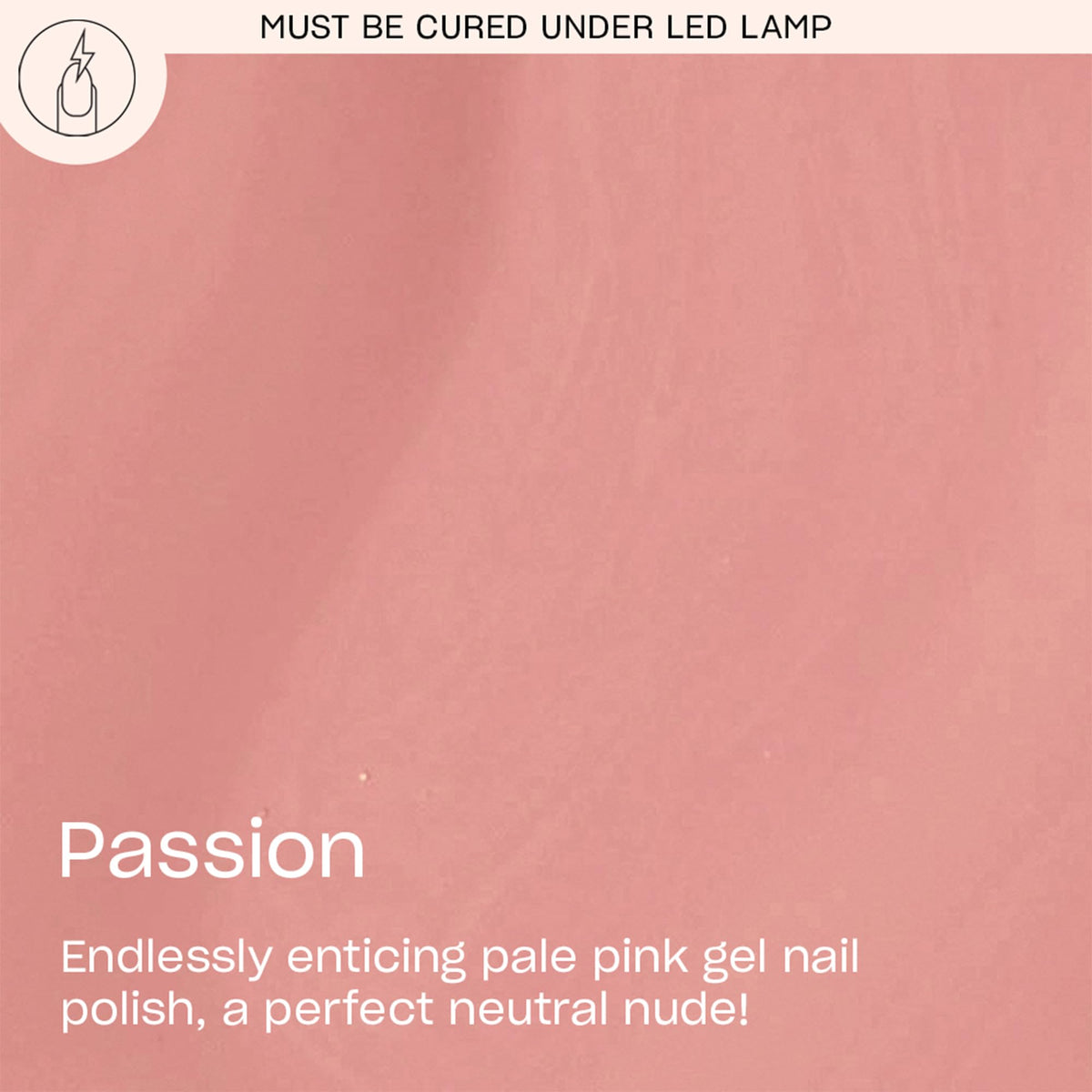 OPI GelColor Passion pale pink crème, fast cure for quick manicures