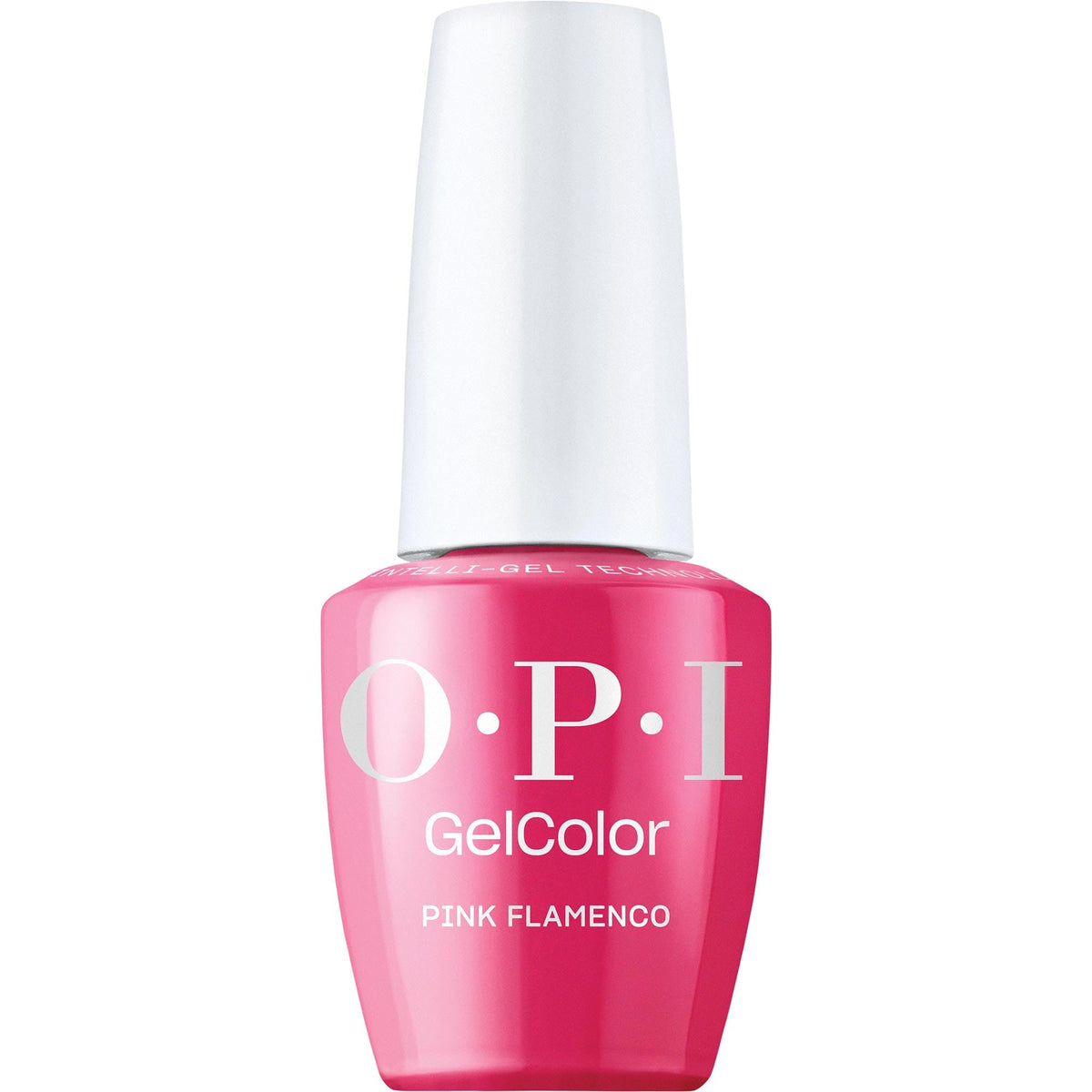 OPI GelColor Pink Flamenco bottle showing vibrant opaque pink finish