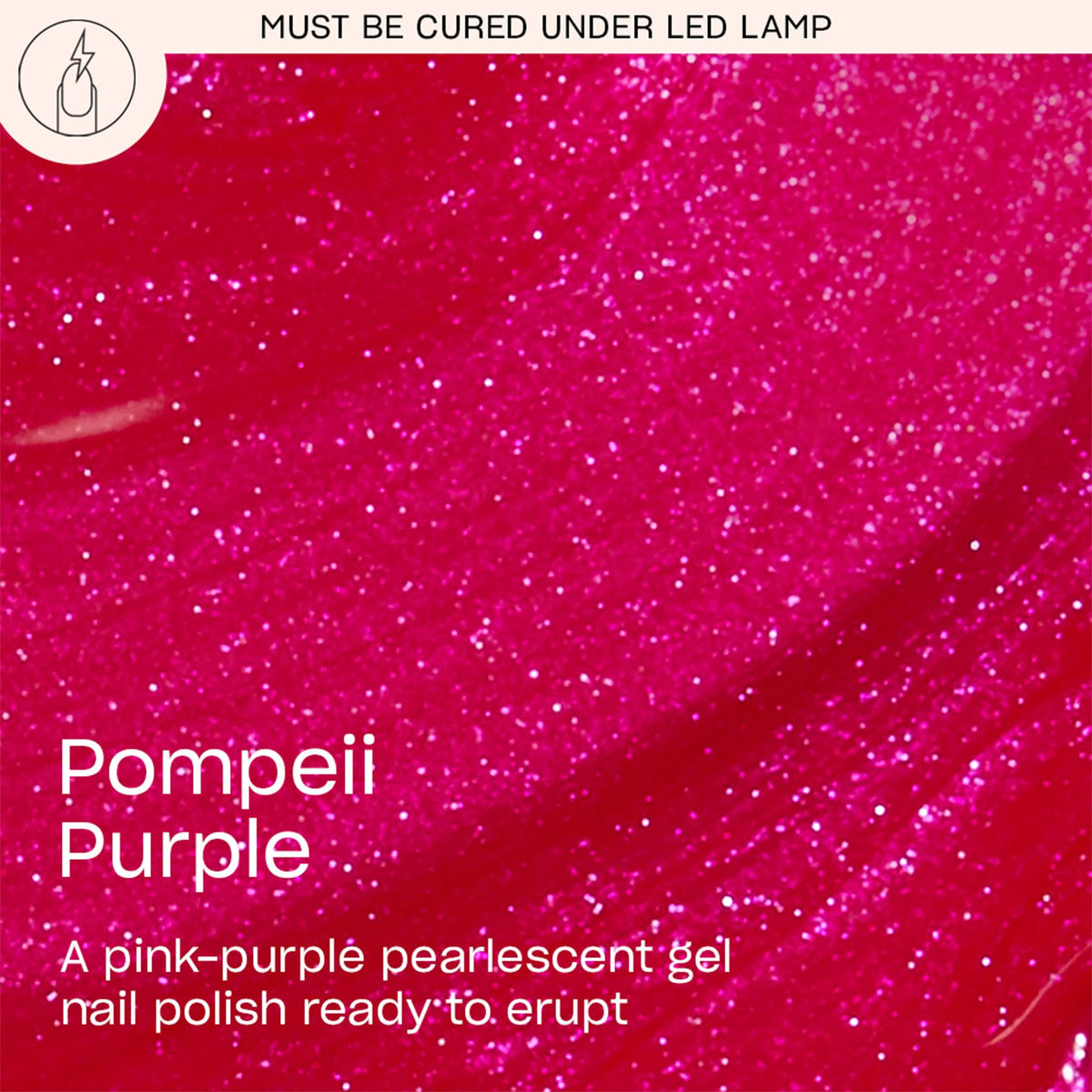 OPI GelColor Pompeii Purple nails on hand displaying long lasting color