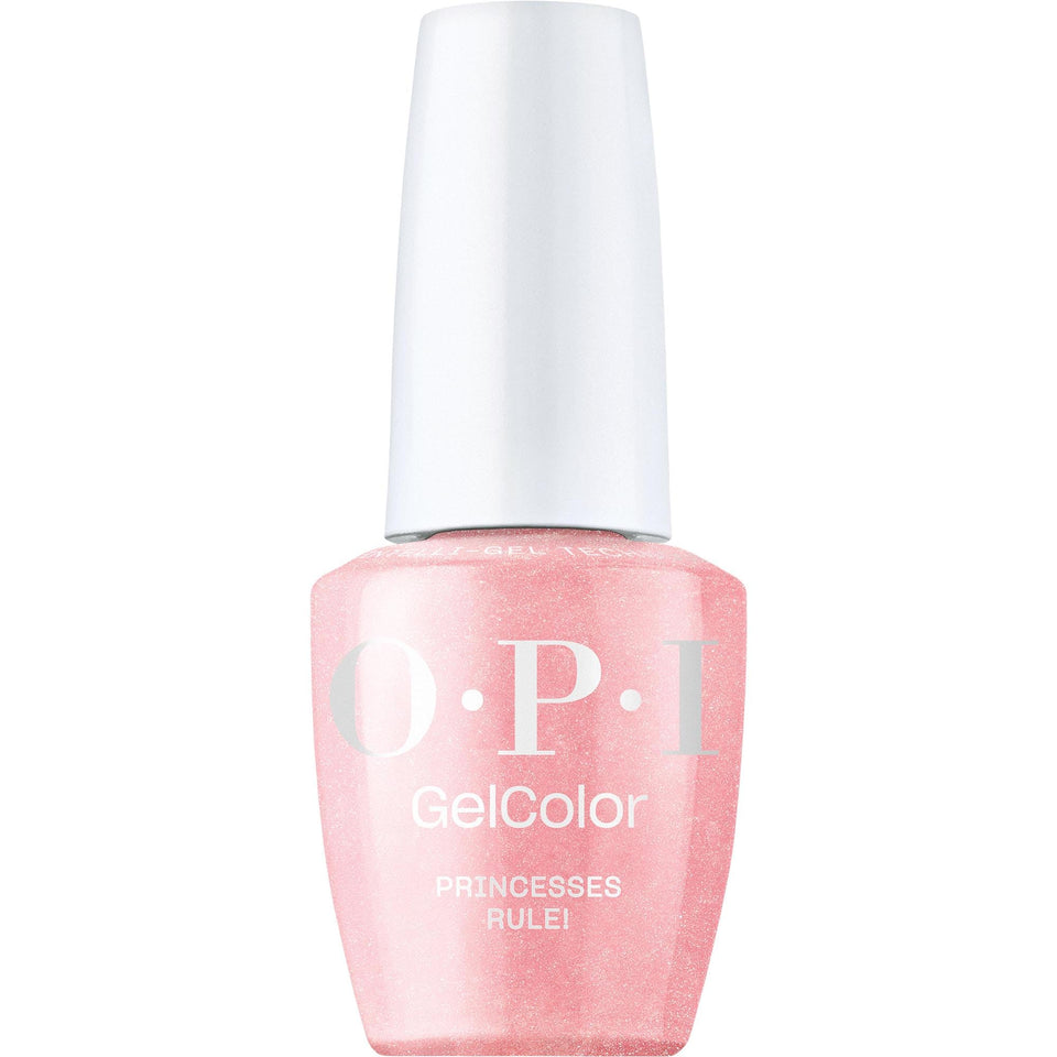 OPI GelColor Princesses Rule bottle shot with sheer pink shimmer for salon-ready shine
