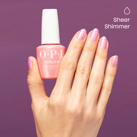 OPI GelColor Princesses Rule nails with glossy sheer pink finish