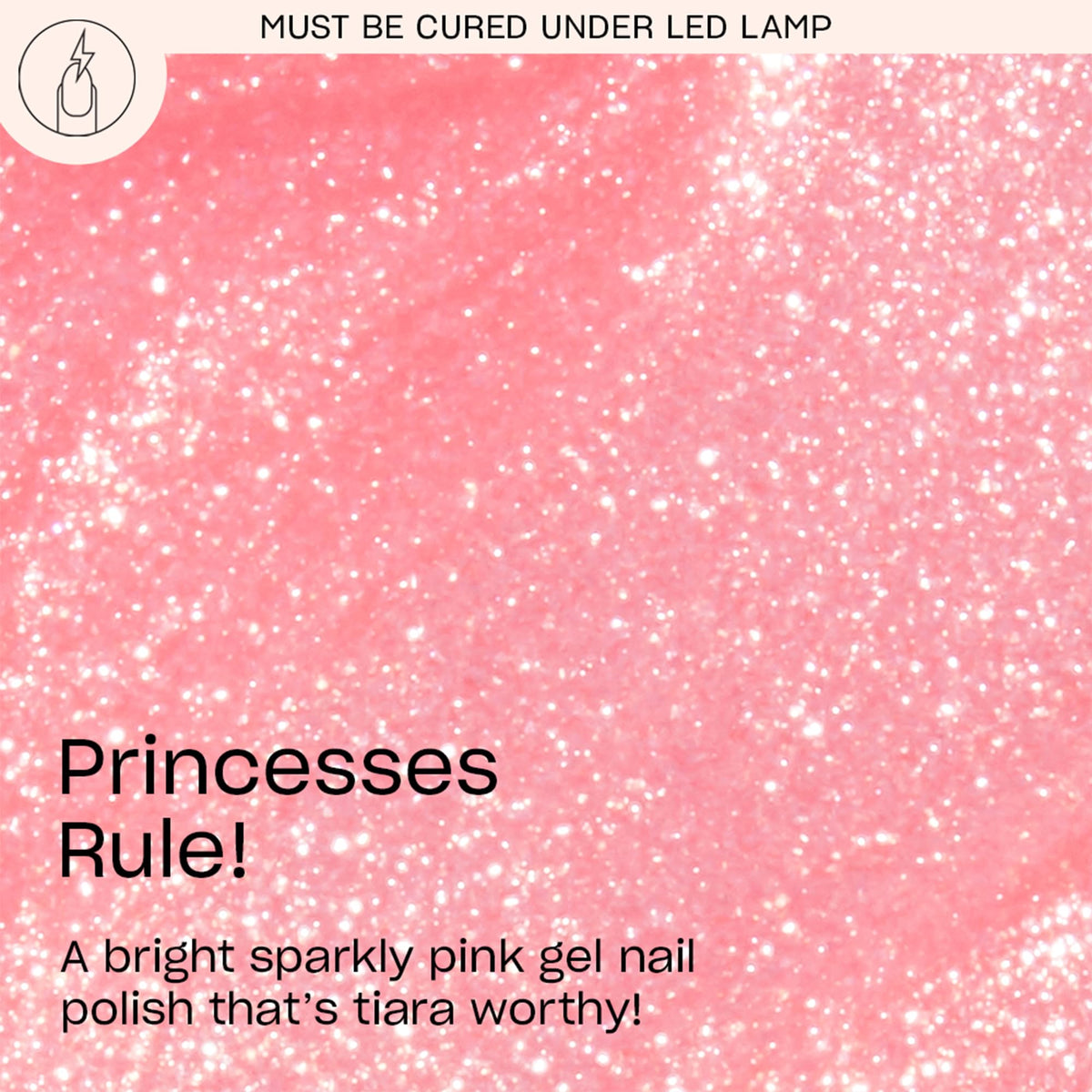 OPI GelColor Princesses Rule swatch displaying vivid pink shimmer and coverage